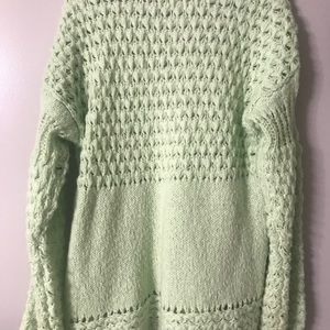 Mint green free people sweater oversized